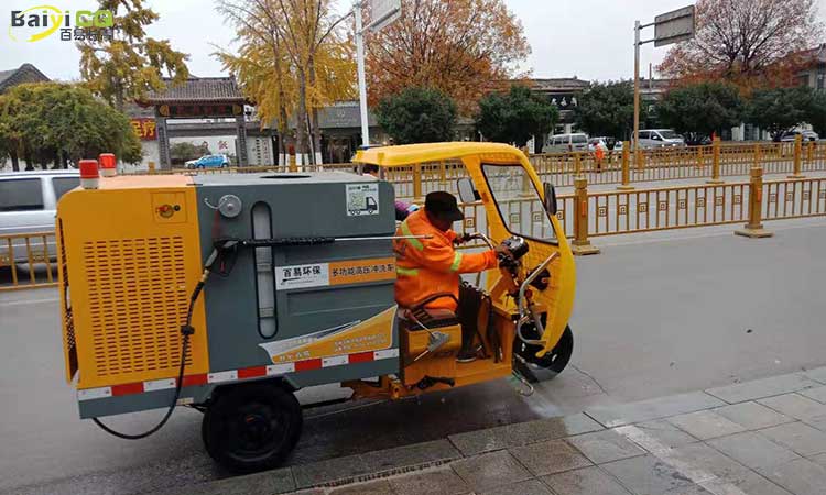 小型环卫用高压清洗车，街道清洁好帮手